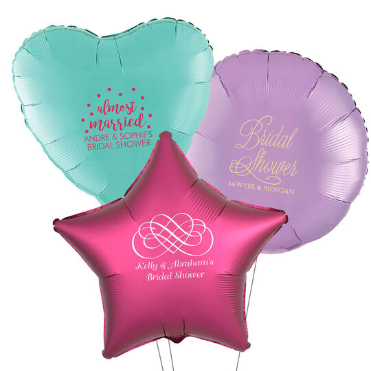 Personalized Bridal Shower Mylar Balloons